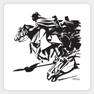 Gaucho Cavalry Charge by PPereyra Sticker